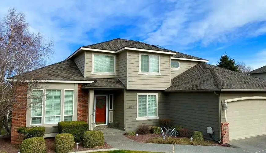 Finished grey two-storey home