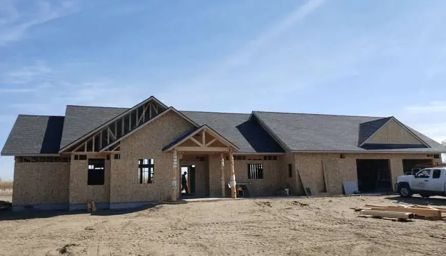 The same new build from farther back